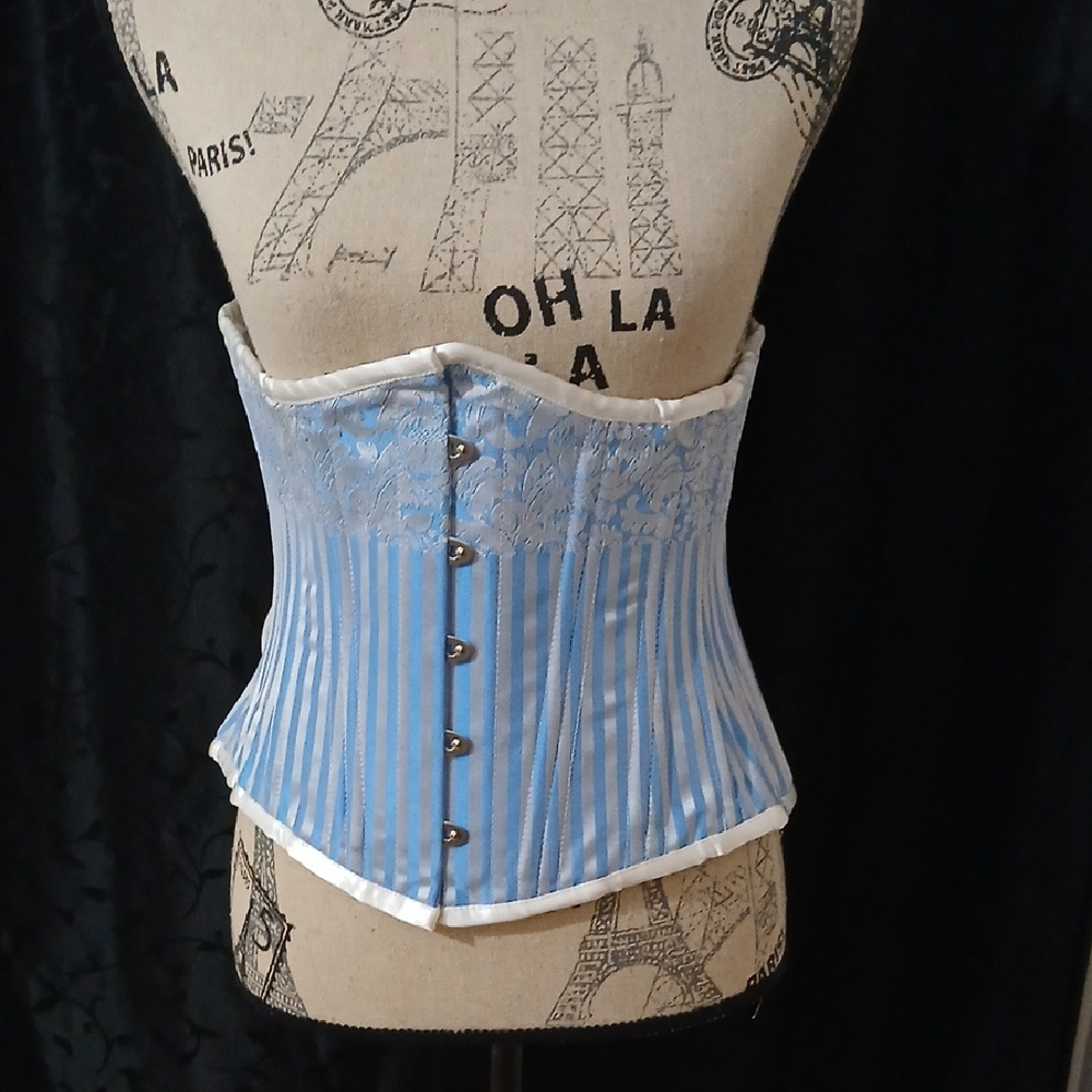 Authentic Light Blue Waist Cincher Corset